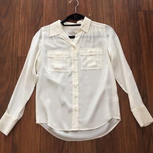 NWT Jcrew white silk blouse
